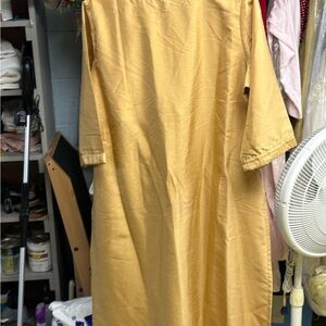 Elegant Gold Women's Dress with pants set.